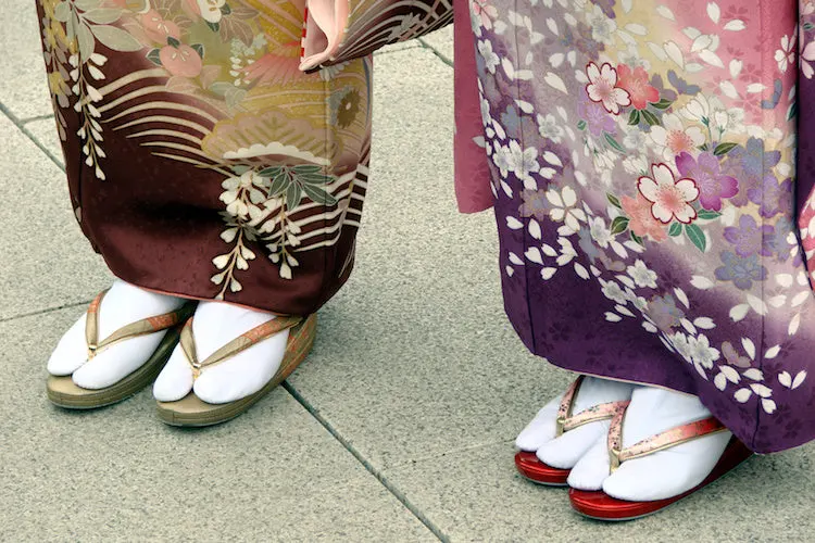 Tabi socks with geta sandals